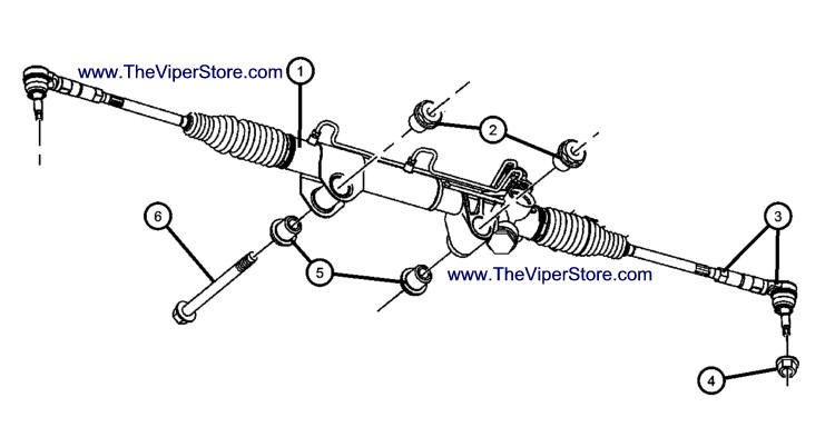 RAM SRT10 2004-2006 Factory Parts Diagrams Rack & Pinion, Power Steering,  Gear